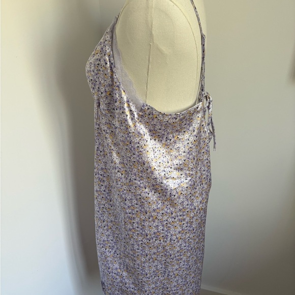 HM Purple Flower Slip Dress with Lace Trim - Picture 5 of 7